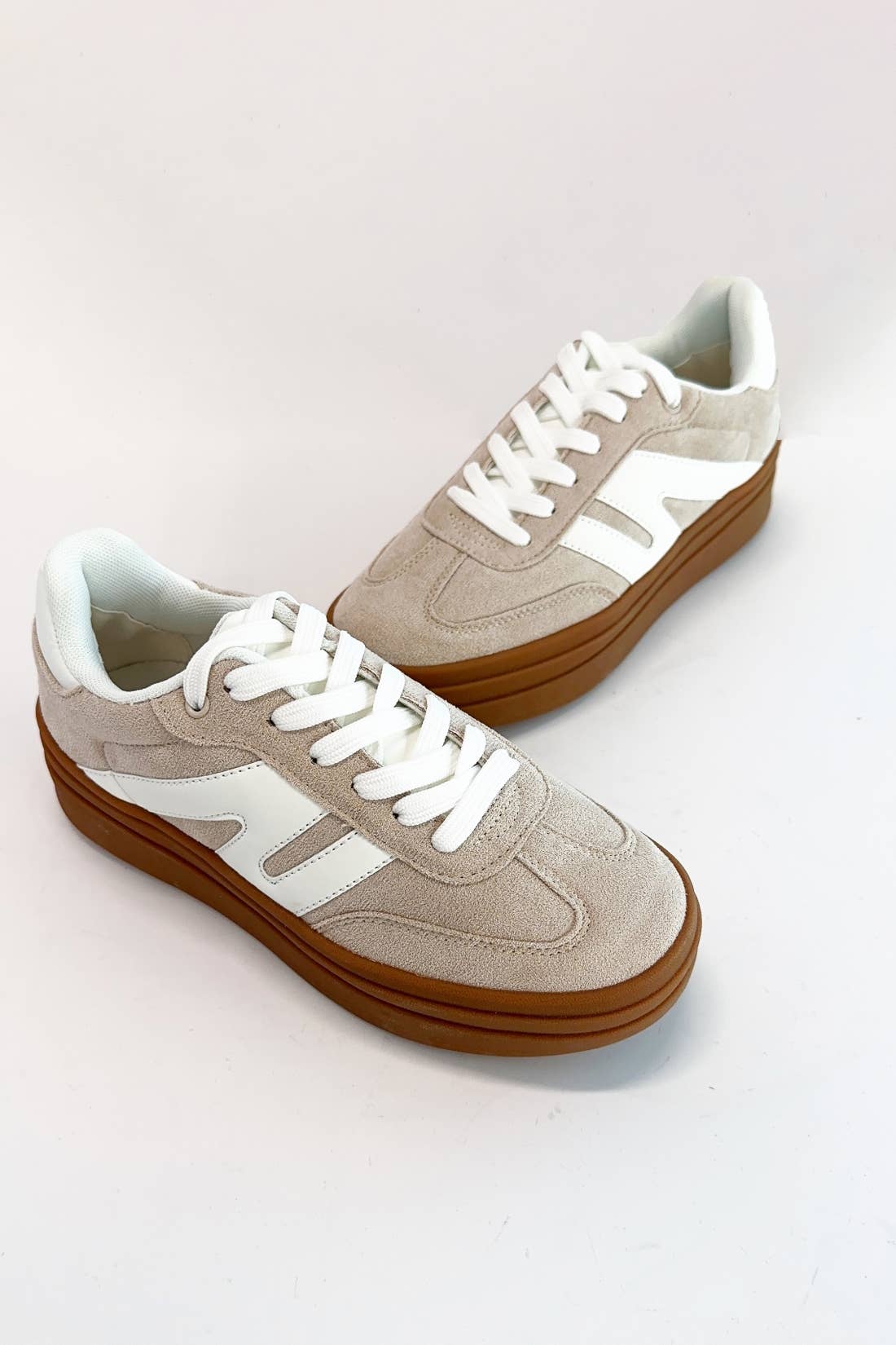 Tan and Sassy Platform Sneakers