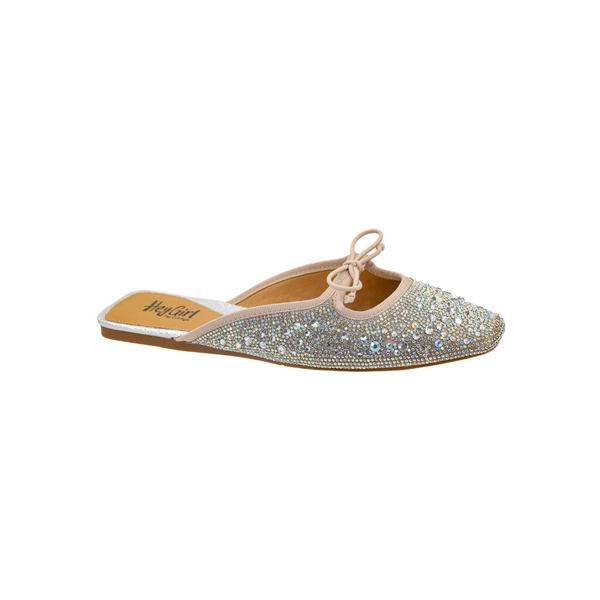 Corky's Clear Rhinestones Tongue Tied Flats