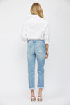 Mica Denim Mid Rise Cigarette Crop