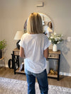 Round Neck Folded Short Sleeve Tee